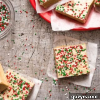 Gingerbread Fudge squares with festive sprinkles