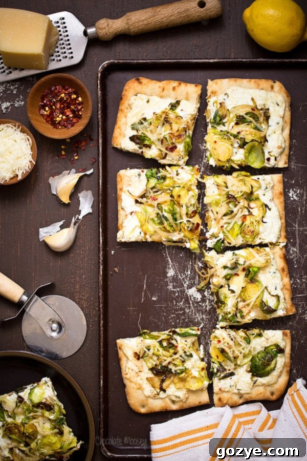 Brussels Sprouts and Ricotta Flatbread