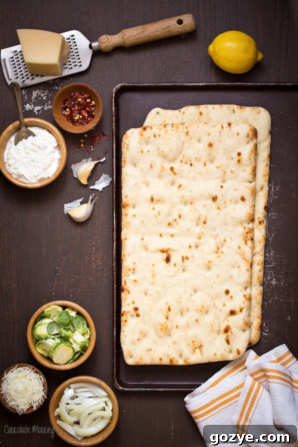 Brussels Sprouts and Ricotta Flatbread