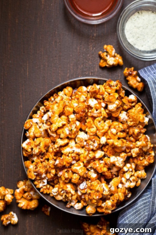 Buffalo Ranch Caramel Popcorn Pinterest pin image
