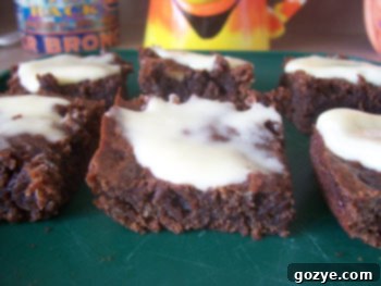 Fudgy Chocolate Banana Brownies with Cream Cheese Frosting