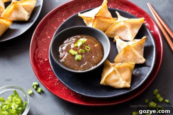 Crispy General Tso's Chicken Wontons 5 Step-by-step guide to folding General Tso's Chicken Wontons