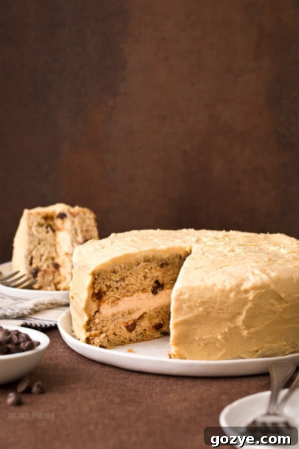 Banana Layer Cake with Peanut Butter Cream Cheese Frosting