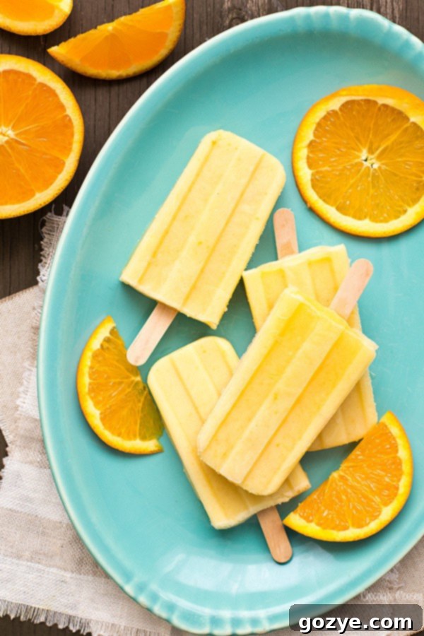 Small batch Orange Creamsicle Yogurt Pops