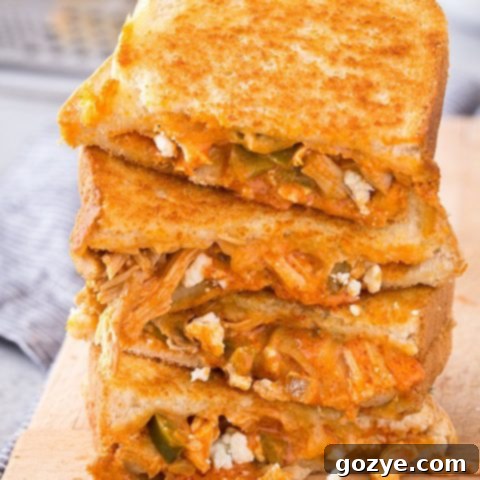 Buffalo Chicken Grilled Cheese