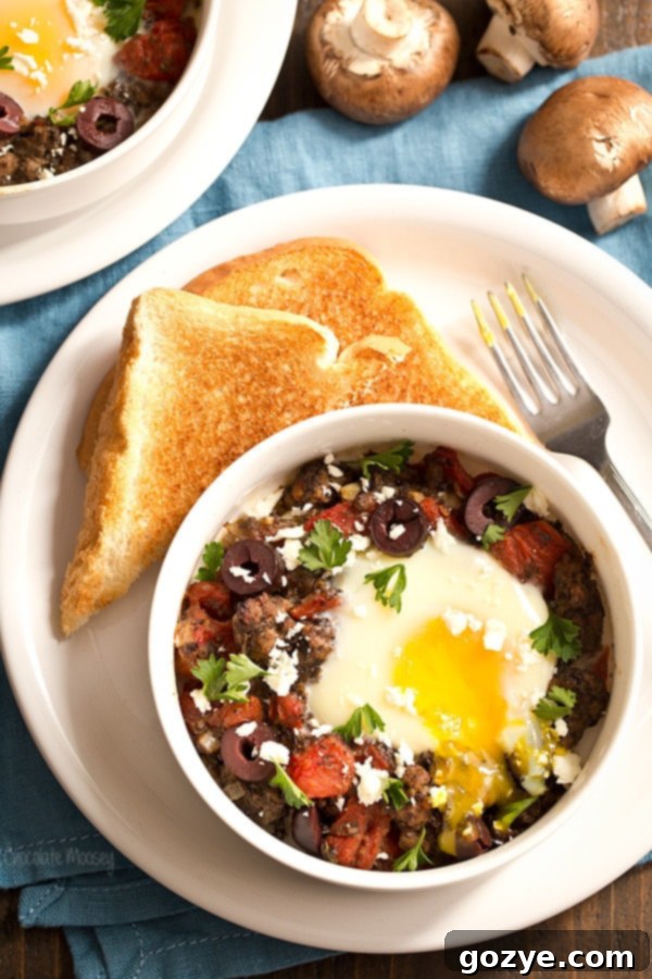 Pin this Greek Baked Eggs recipe for later