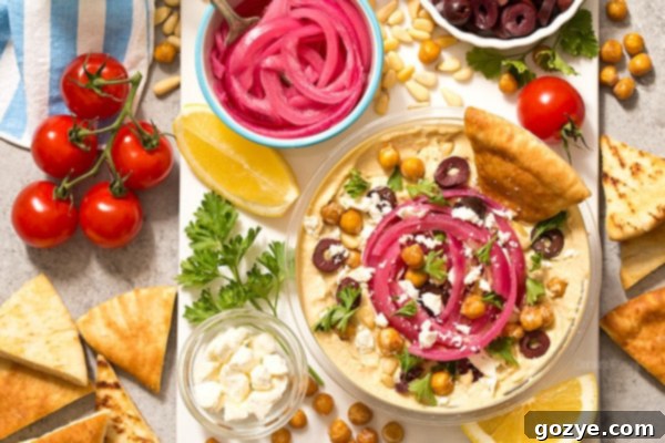 Quick Pickled Red Onions 4 Pickled Red Onions and Hummus Bar