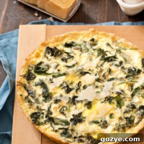 Quiche Florentine, a delicious spinach and Parmesan pie