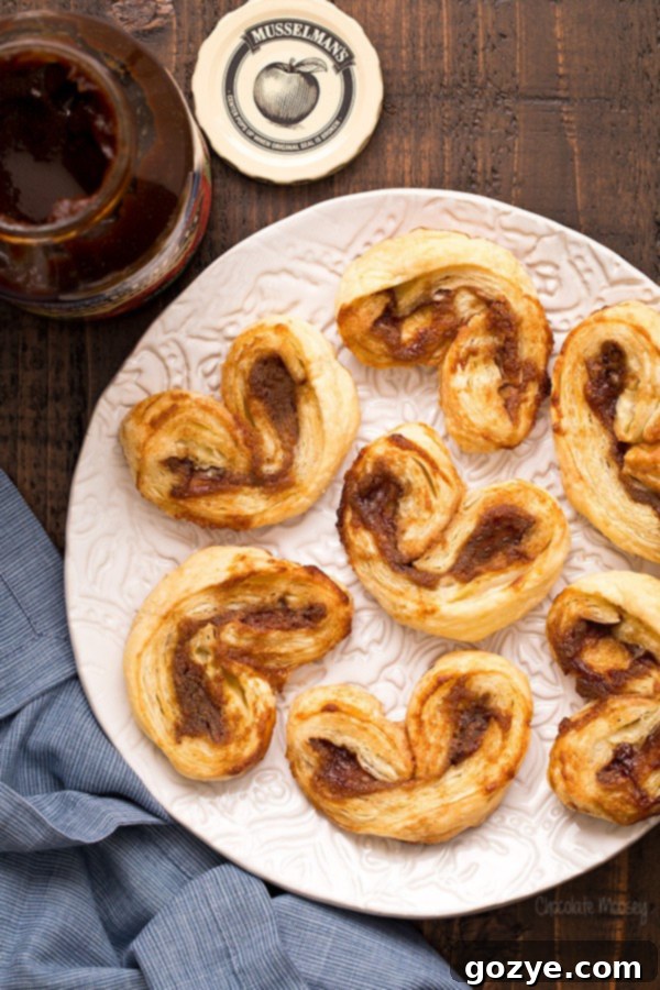 Apple Butter Palmiers made with 4 ingredients