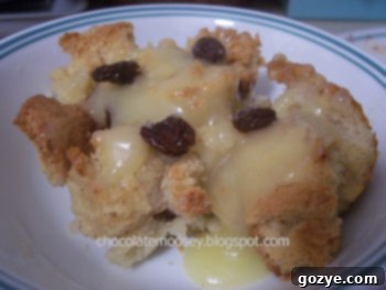 Classic Raisin Bread Pudding with Lemon Sauce