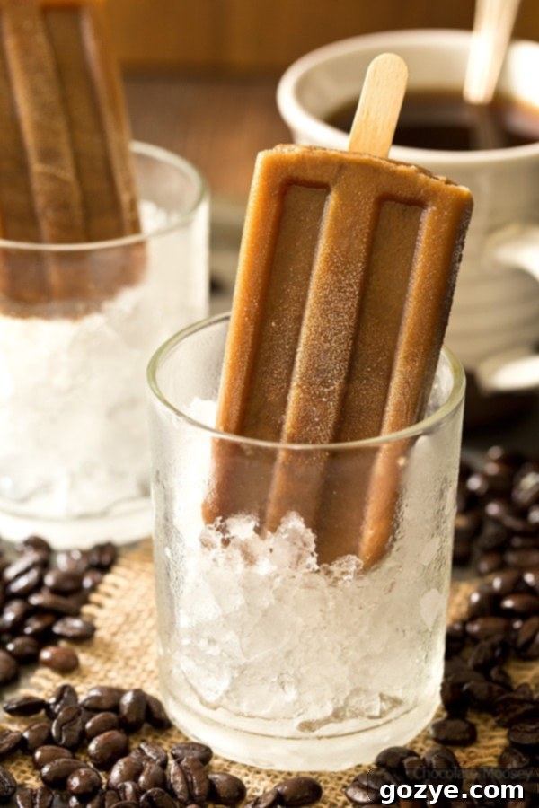 Creamy Caramel Latte Pops 5 Finished Caramel Latte Pops ready to be served
