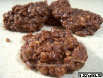 Delicious No-Bake Chocolate Peanut Butter Cookies on a sheet of wax paper