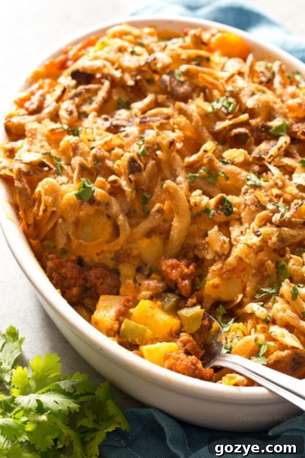 Pinterest pin for Cheesy Chorizo Potatoes recipe