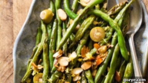 Healthy Green Beans with Almonds and Olives Side Dish