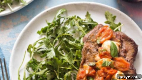 Caprese Steak Dinner For Two with Mozzarella, Tomatoes, Basil