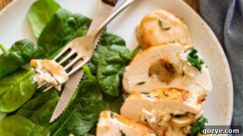Mushroom Rice Stuffed Chicken Breast for a Dinner for Two