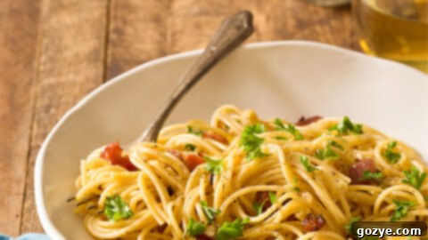 Spaghetti Carbonara (Dinner For Two) with Bacon and Cheese