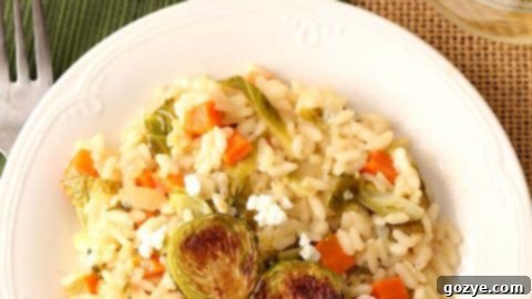 Hearty Brussels Sprouts and Goat Cheese Risotto
