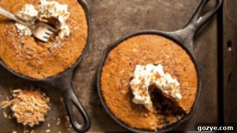 Toasted Coconut Skillet Cakes with Coconut Milk