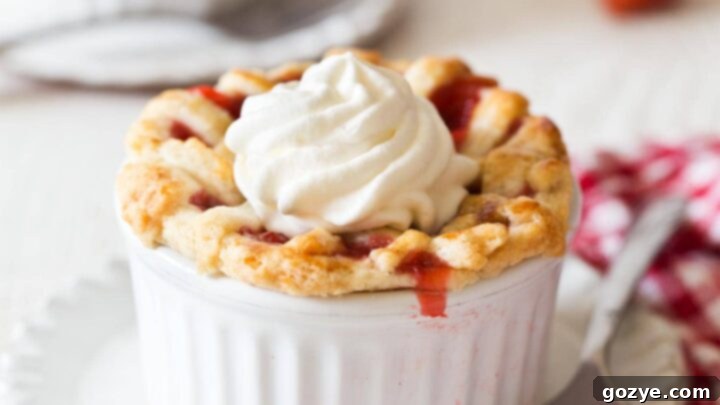 Mini Strawberry Pies with Homemade Pie Crust