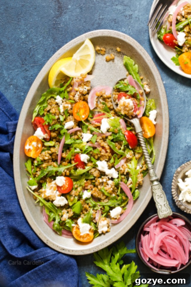 Really Good Freekeh Salad for a Healthy Date Night Side Dish
