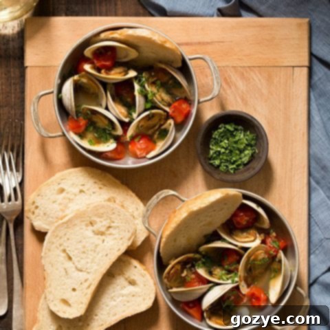 Steamed Clams with Pan Roasted Tomatoes recipe card image
