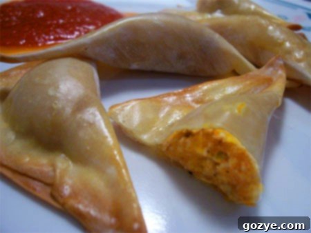 Crispy Butternut Wontons, golden and delicious, fresh from the oven