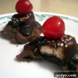Irresistible Sundae Cookies with chocolate, marshmallow, sprinkles, and cherry