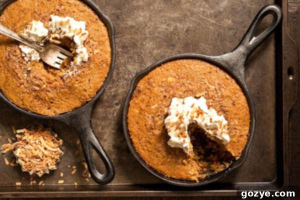 Toasted Coconut Skillet Cakes, perfect for dessert or a sweet treat.