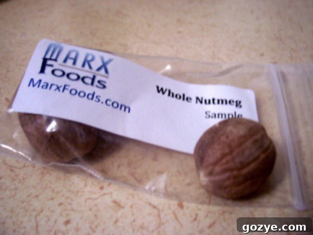 Freshly grated nutmeg for banana cream pie