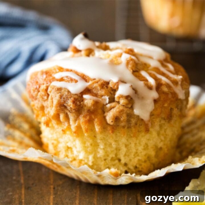 Unwrapped homemade lemon muffin