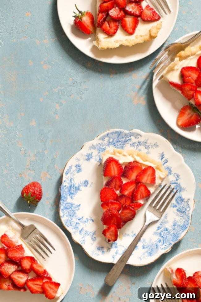 Slice of Strawberry Cream Cheese Tart