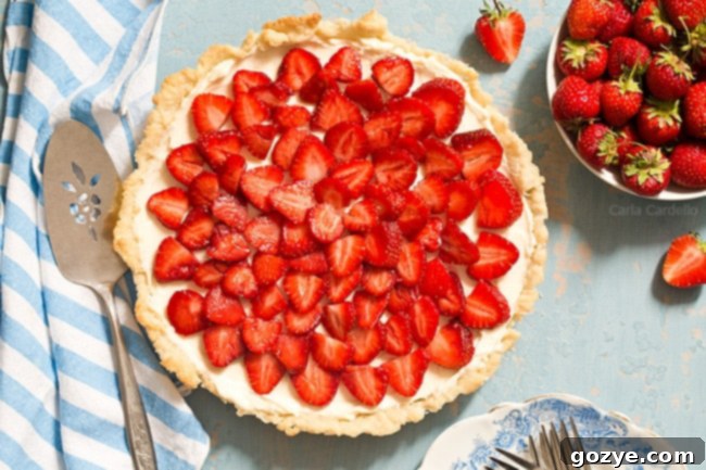 Strawberry Cream Cheese Tart is like eating a strawberry pie and cheesecake in one bite. 