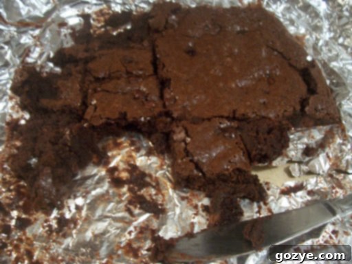 Brownies sticking to foil