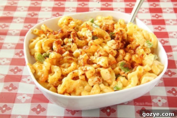 Amish Farmhouse Macaroni Salad 3 Amish Macaroni Salad in a white bowl