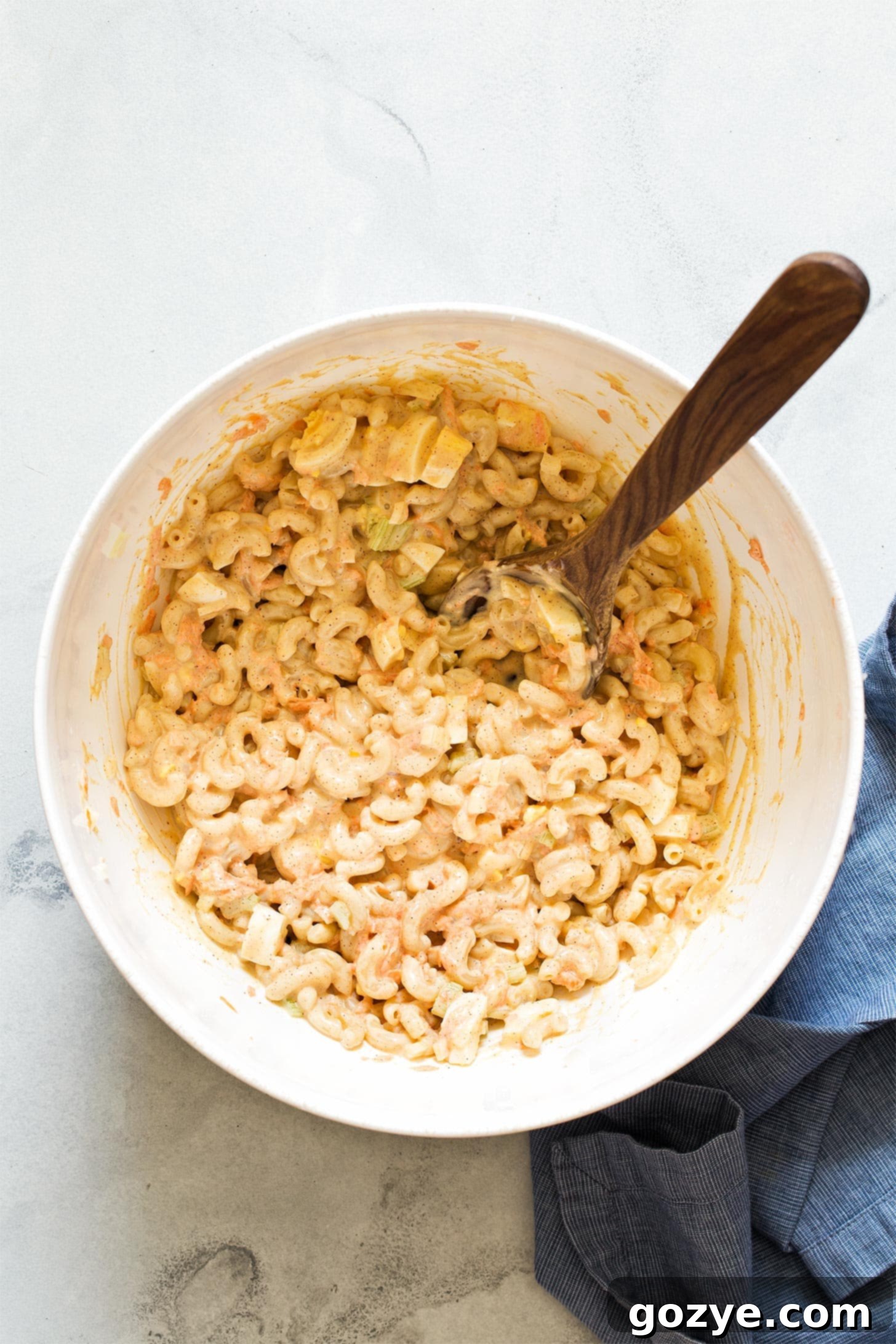 Making Amish Macaroni Salad