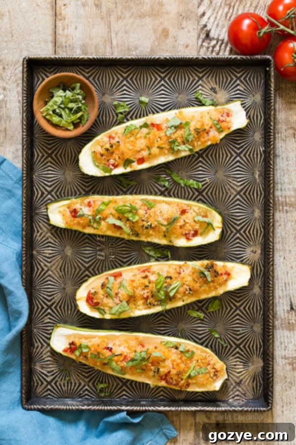 When you find yourself with an abundance of zucchini during the summer, make these Garlic Parmesan Stuffed Zucchini with rice and a crunchy panko topping for dinner.