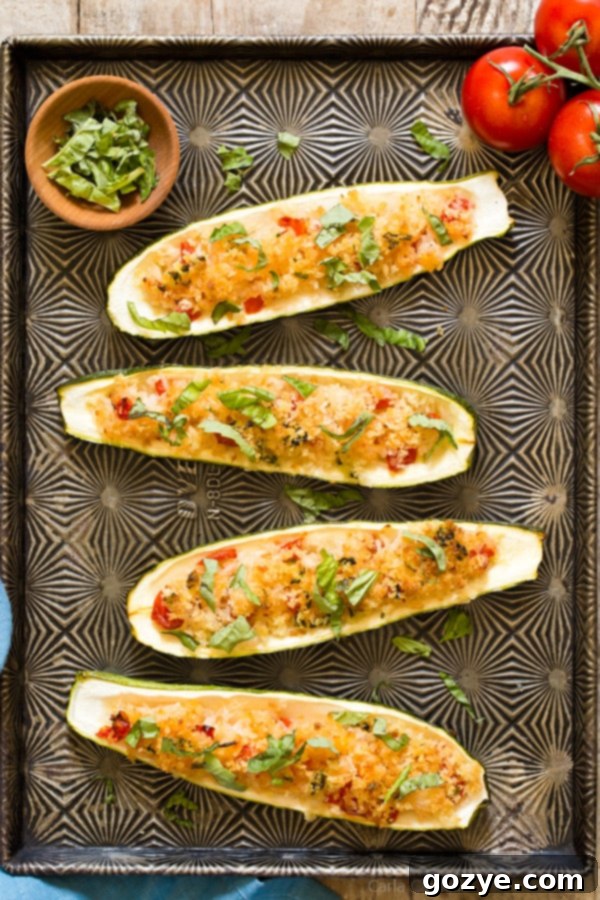 When you find yourself with an abundance of zucchini during the summer, make these Garlic Parmesan Stuffed Zucchini with rice and a crunchy panko topping for dinner.
