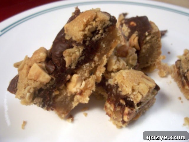 Stacked Chocolate Oatmeal Almost-Candy Bars A stack of Dorie Greenspan's Chocolate Oatmeal Almost-Candy Bars, perfectly cut and ready to serve.