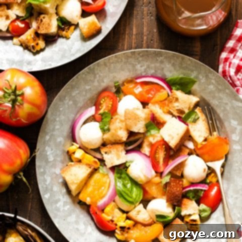 Grilled Corn Panzanella Salad recipe image