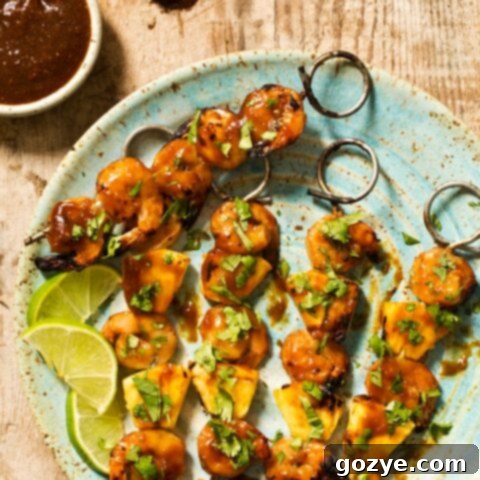 Fire up the grill for Grilled Pineapple Shrimp Teriyaki Kabobs with a homemade pineapple teriyaki sauce and grilled pineapple.