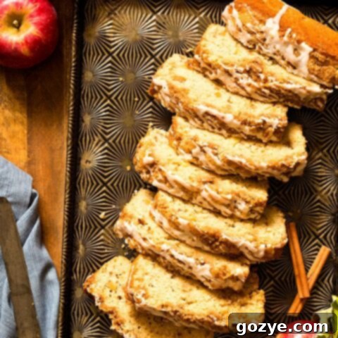 Cinnamon Apple Bread with Streusel and Icing