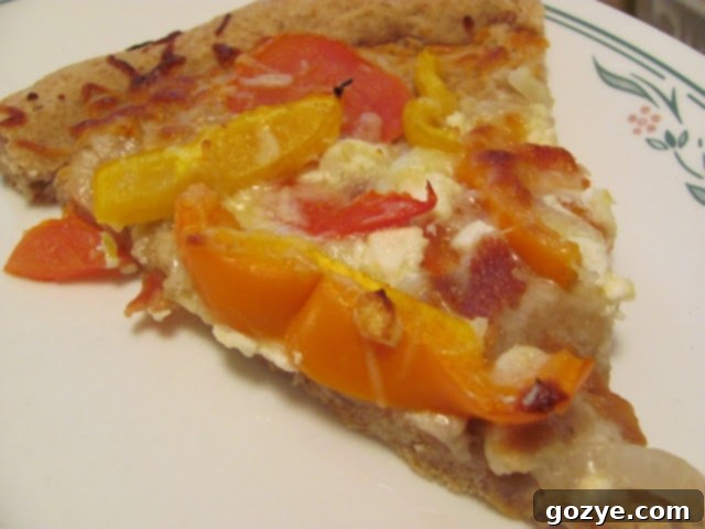 Goat Cheese Pizza with vibrant toppings