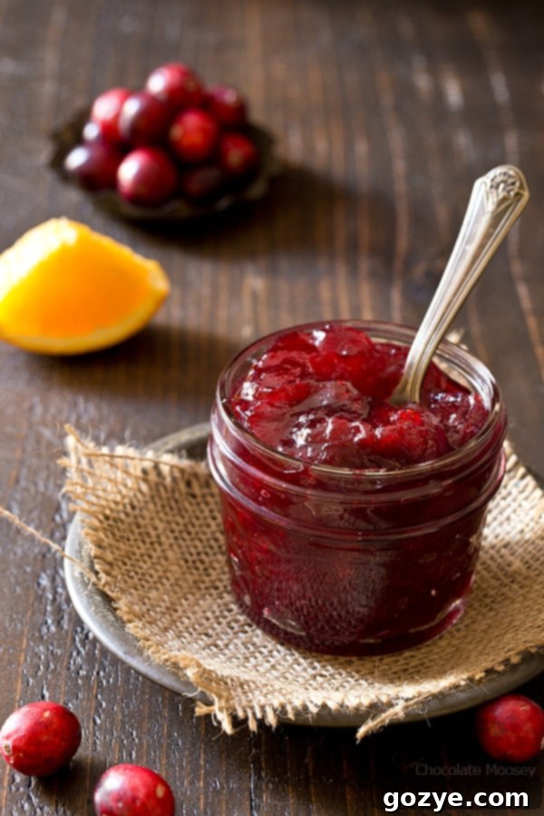 Homemade Cranberry Sauce (Small Batch) with orange zest.
