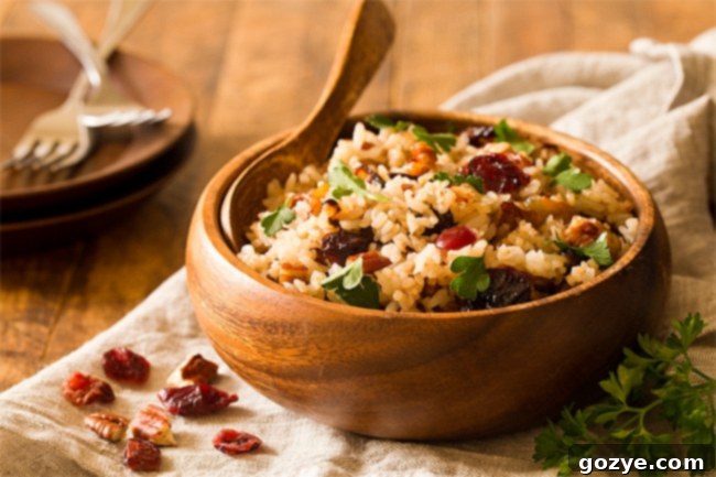 Festive Cranberry Rice Pilaf 4 Pecan Cranberry Rice Pilaf with Caramelized Onions