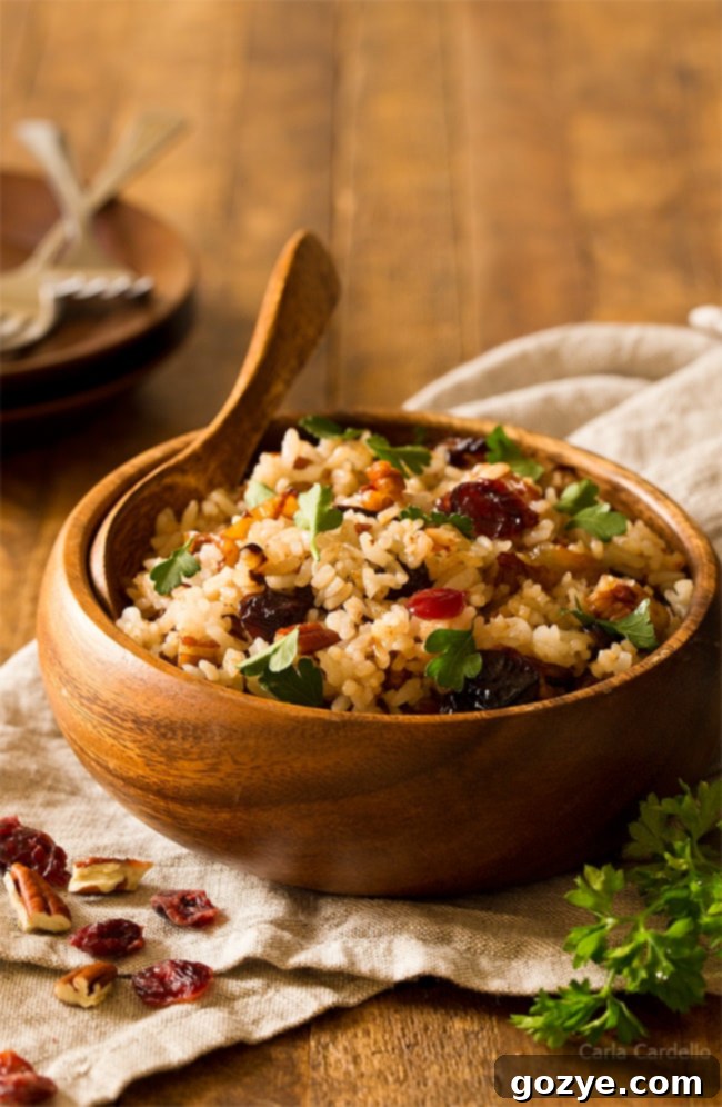 Delicious Cranberry Pecan Rice Pilaf with Caramelized Onions