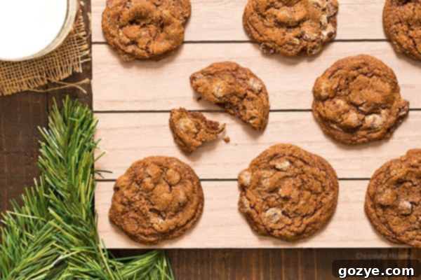 Four soft and chewy Chocolate Gingersnap Cookies cooling on a wire rack, sprinkled with sugar, ready for sharing or enjoying.