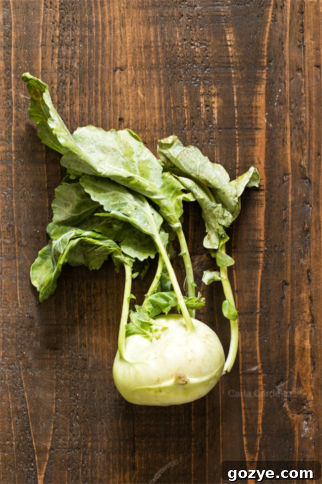 Kohlrabi on brown table