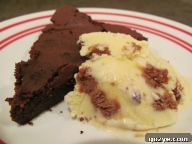 Close-up of the Double Chocolate Mousse Cake, showcasing its smooth, rich texture.