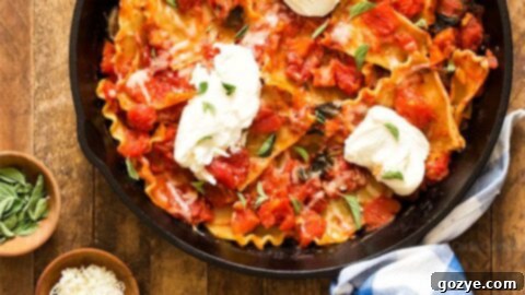 One Pan Vegetable Skillet Lasagna